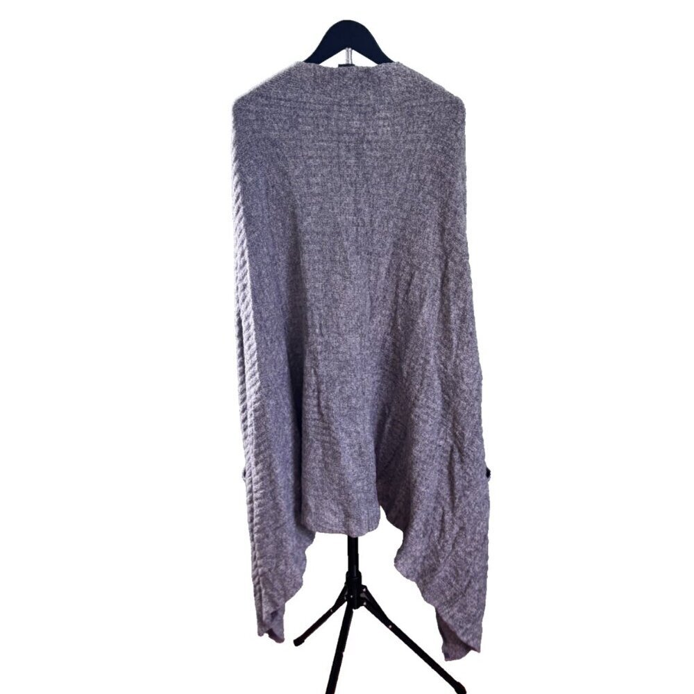 Barefoot Dreams Cozychic LITE Blanket Wrap Carbon Gray OS Plus Pockets Cardigan - Picture 3 of 7
